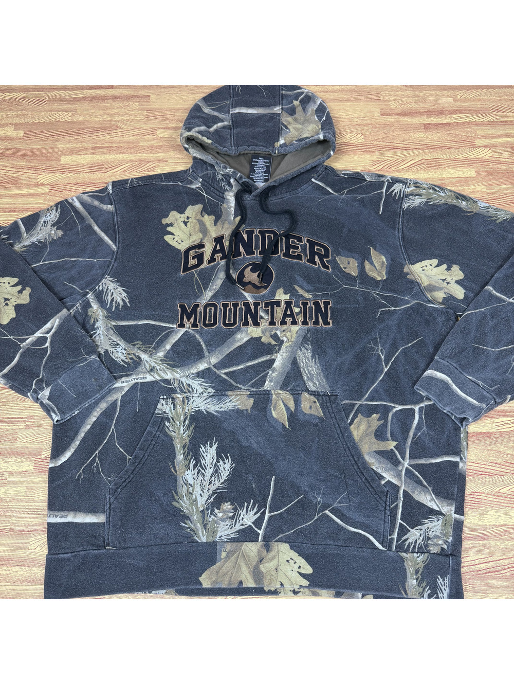 Gander Mountain Mens Pullover Hoodie Large Camo Realtree Embroidered Logo